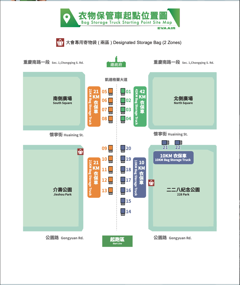 Bag Storage Truck at Starting Point